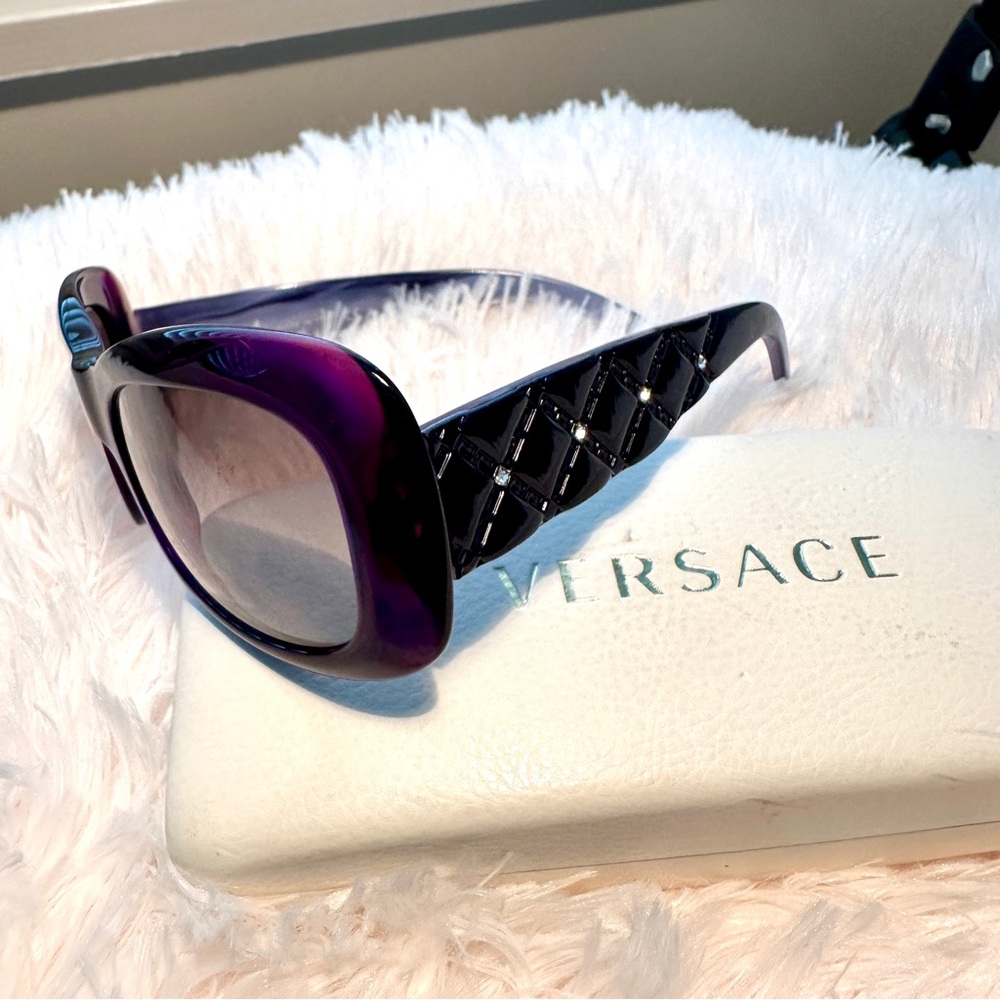 Versace Purple Gradient Sunglasses with Swarovski Crystals